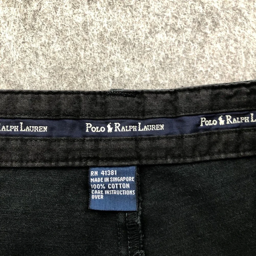 Vintage Polo Ralph Lauren Shorts Mens 40 Gray Chino Pleated 10 Inseam Casual